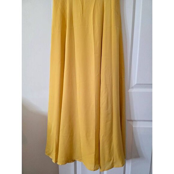 Santorelli Yellow Silk Dress 42 - Picture 8 of 10